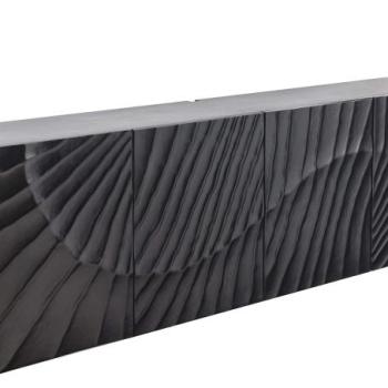 SCORPION fekete mangófa fali tálalószekrény kép