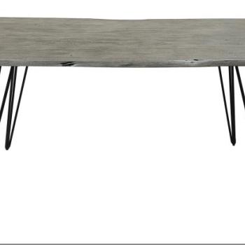 SCORPION szürke tömörfa étkezőasztal 140cm kép