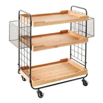 SEVEN SEAS fenyőfa zsúrkocsi levehető tálcákkal kép