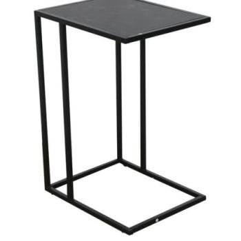 SLIM LINE fekete márvány mintázatú dohányzóasztal 45cm kép