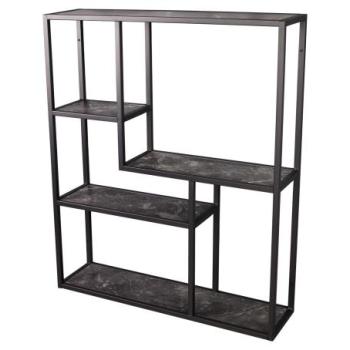 SLIM LINE márvány hatású antracit fali polc kép