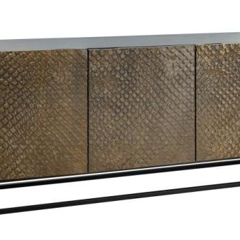 SNAKE fekete-barna mangófa tálalószekrény kép