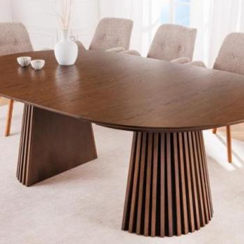 VALHALLA WOOD sötét tölgyfa étkezőasztal 120-160-200cm kép