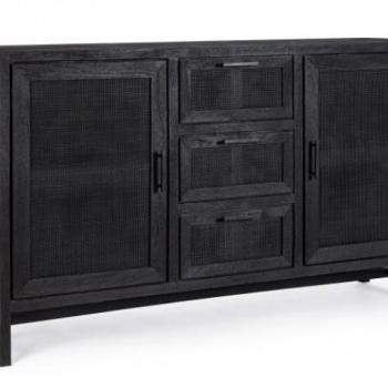 WESTON Fekete Mangófa Tálalószekrény kép