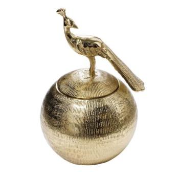 WILDLIFE MADÁR fém antik arany doboz kép