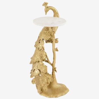 WILDLIFE PEACOCK arany lerakóasztal 75 cm kép