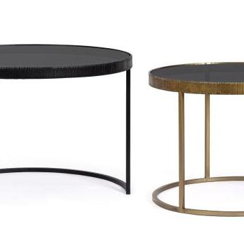 YAMIR arany és fekete dohányzóasztal szett kép